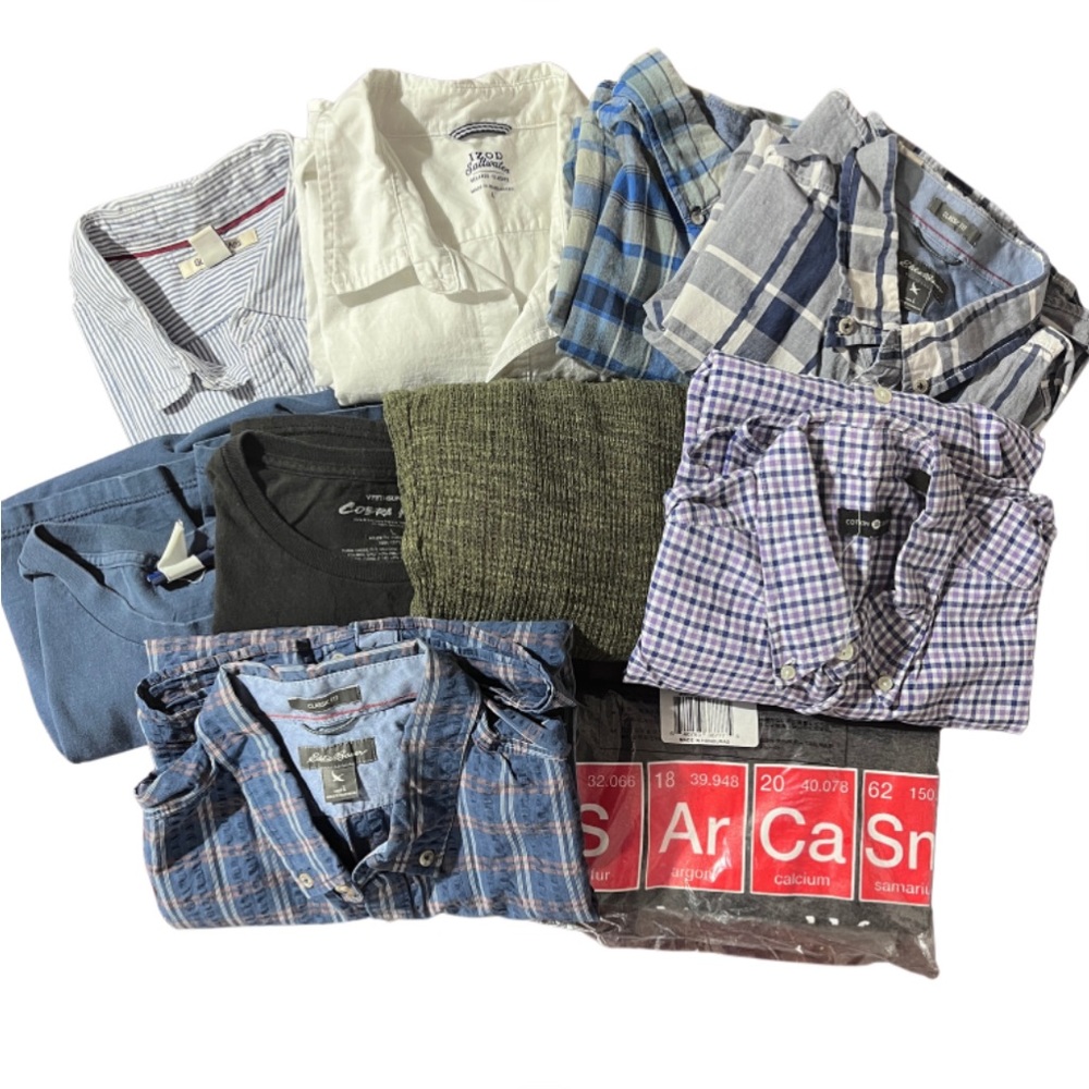 5lbs of Large Men’s Shirts - keep what you want and reposh the rest!